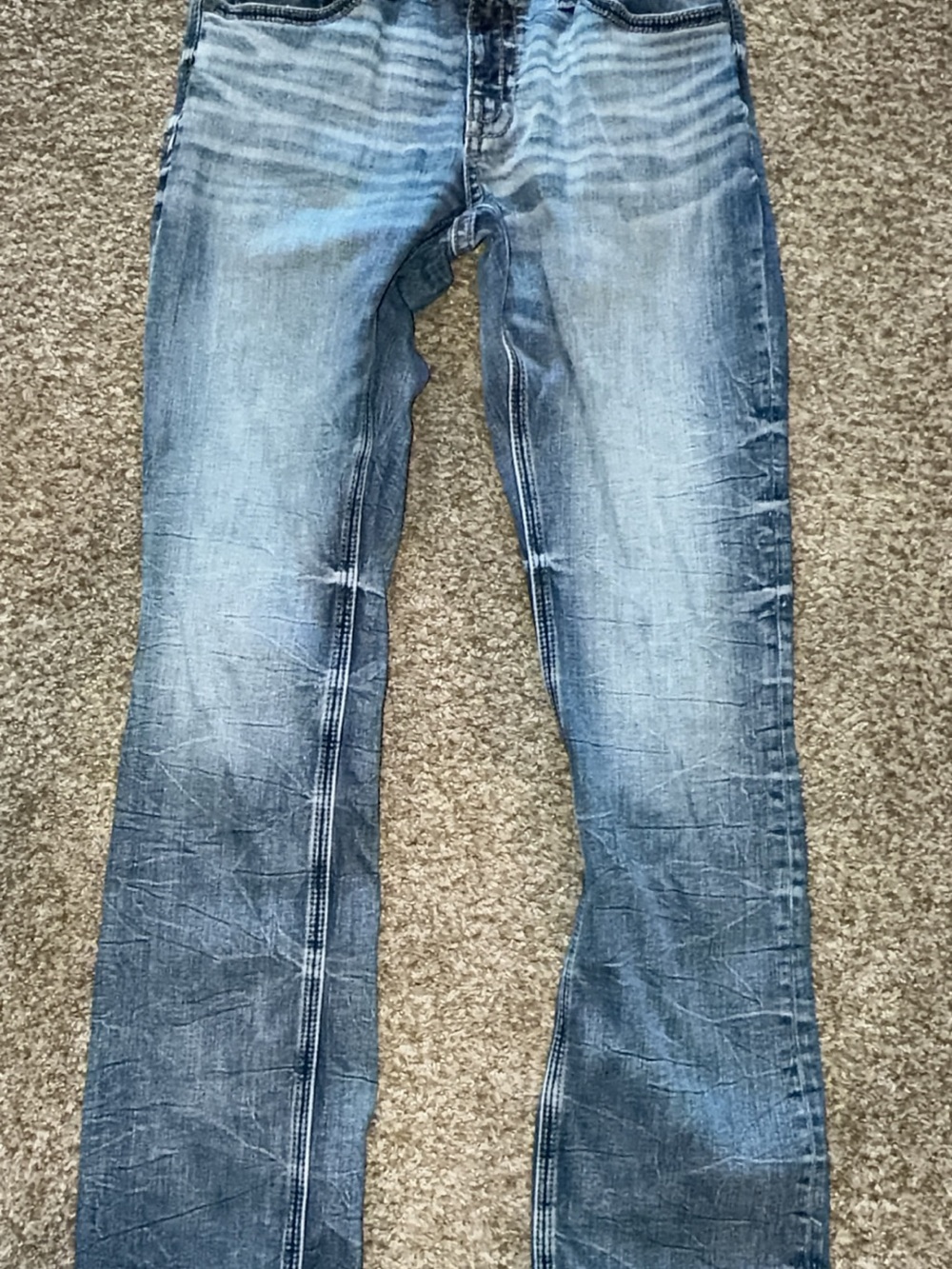 BKE Men's Faded Blue Bootcut Jeans